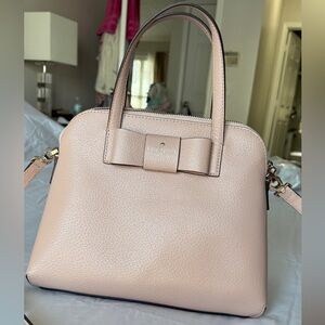 Kate Spade Blush Satchel with Bow Accent